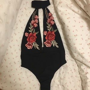 MISSGUIDED Embroidered Bodysuit